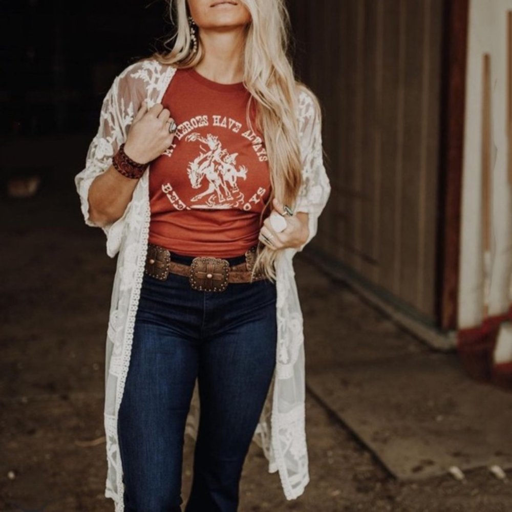 🔹New🔹Vintage Open Front Lace Kimono Duster